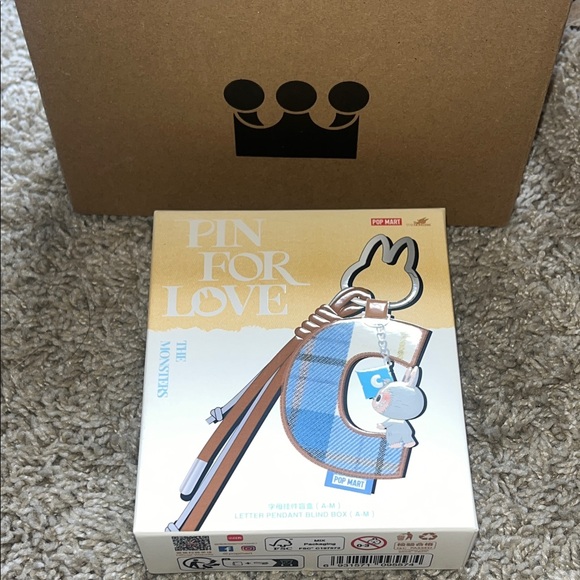 Pop Mart Labubu The Monsters Pin for Love Series "D" Letter Pendant - Picture 2 of 12